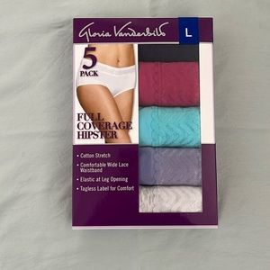 Gloria Vanderbilt Full Coverage Hipster Panties 5-pack Size Large (7)